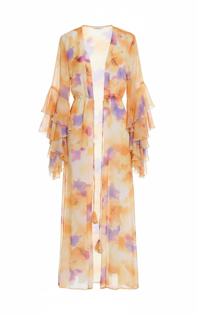 Yellow Ruffled Kimono