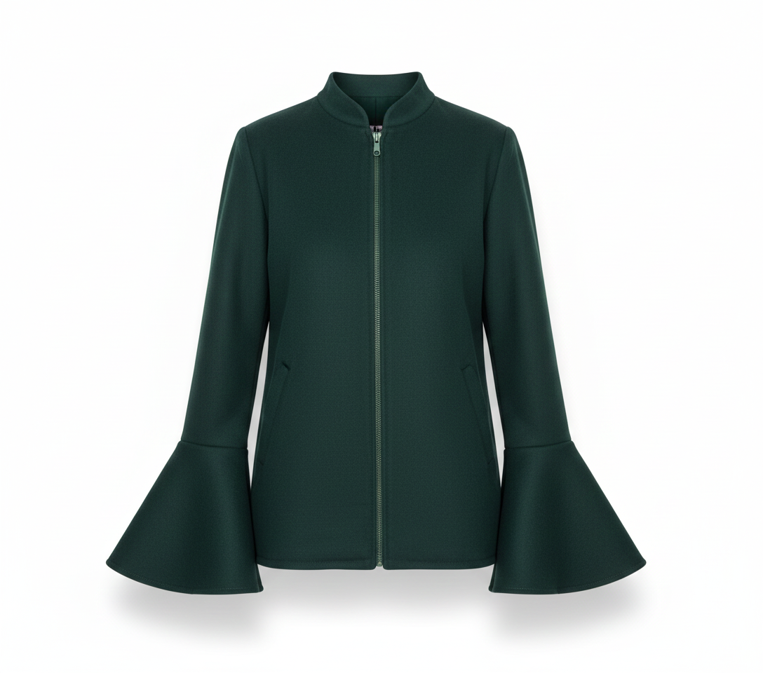 Green Ruffled Jacket