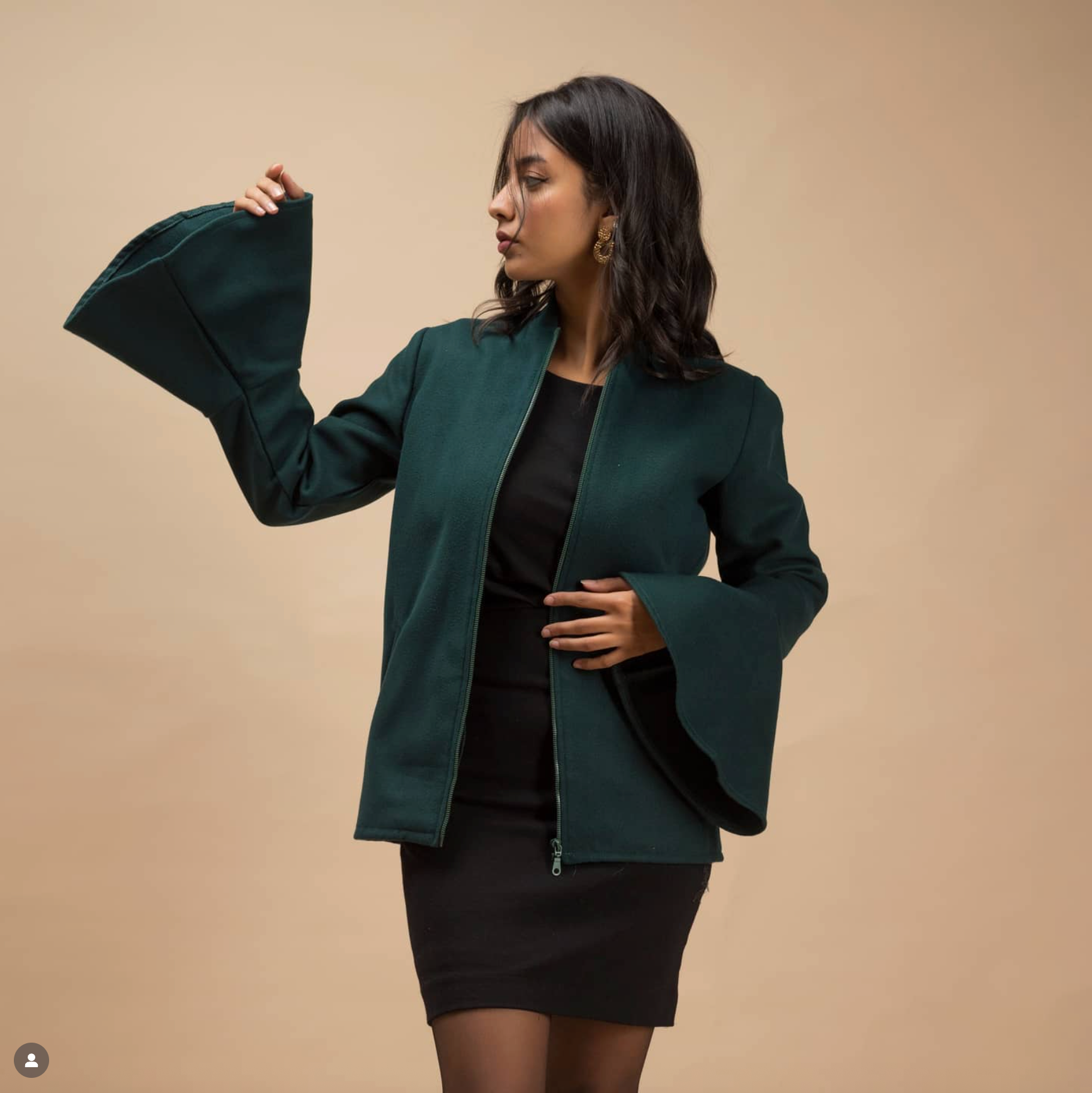 Green Ruffled Jacket