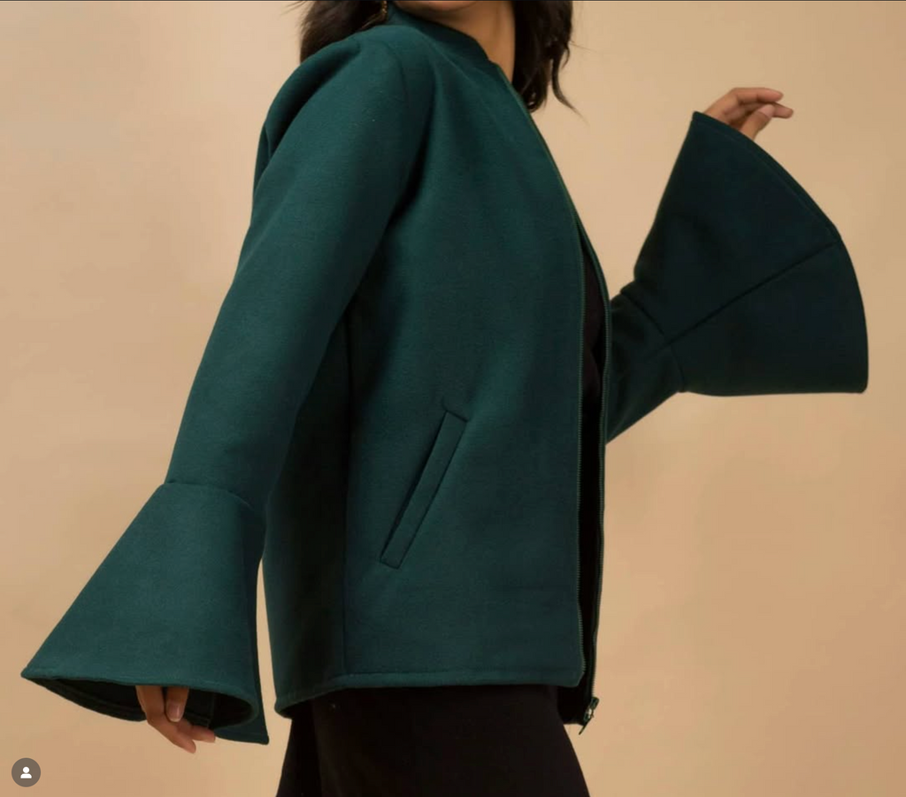 Green Ruffled Jacket