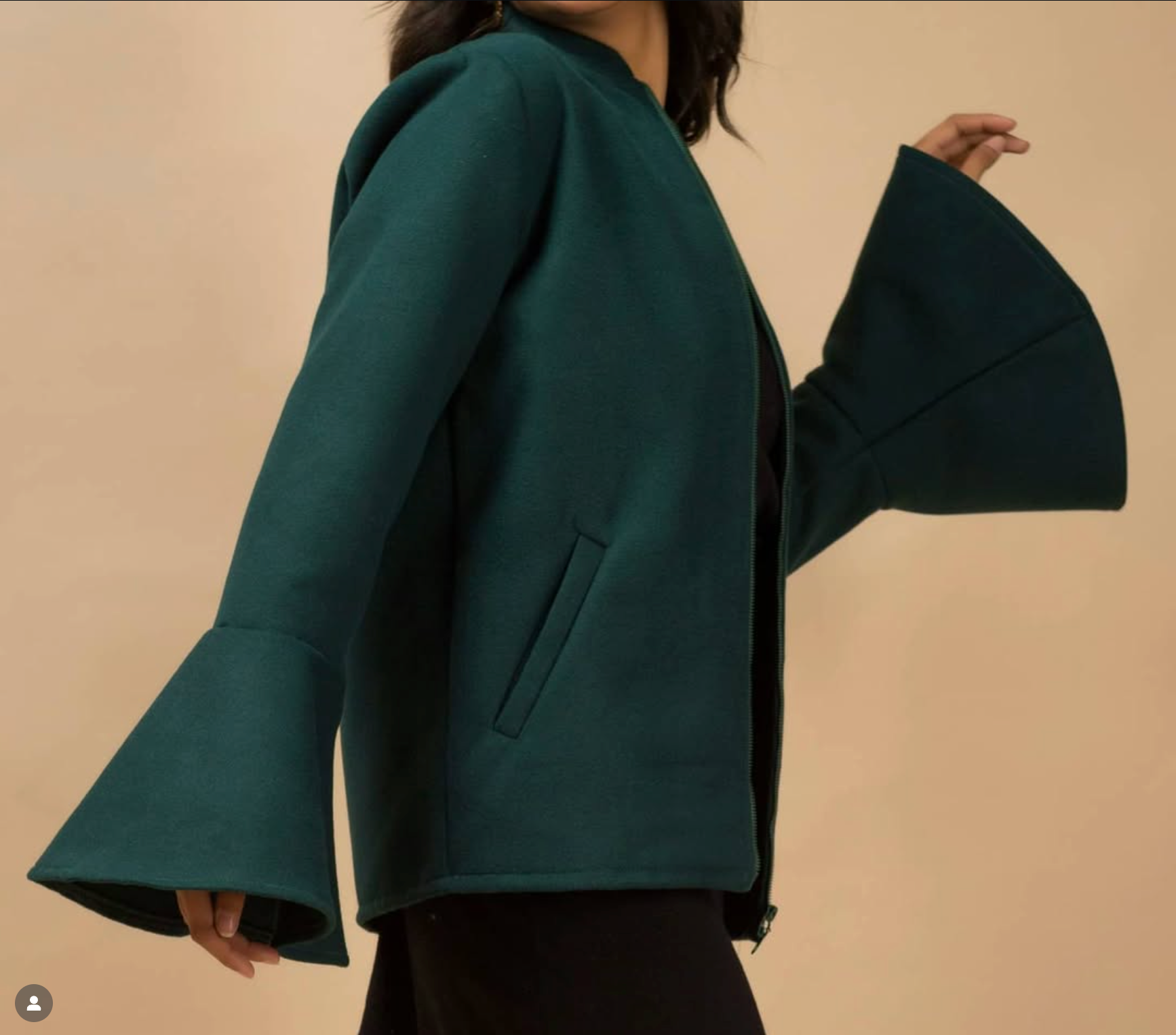 Green Ruffled Jacket