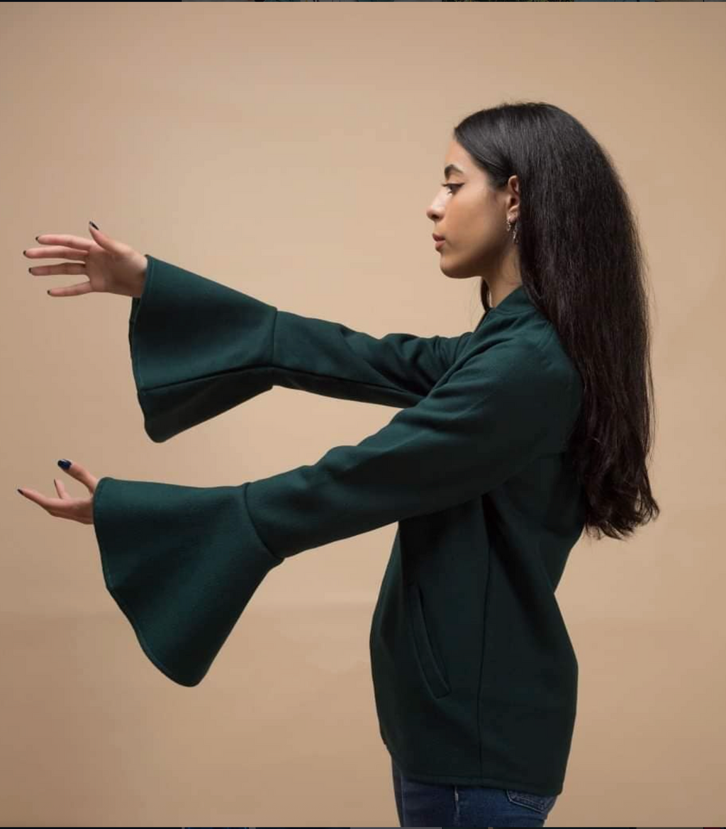 Green Ruffled Jacket