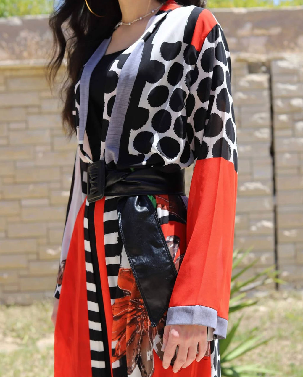 Red Patched Kimono