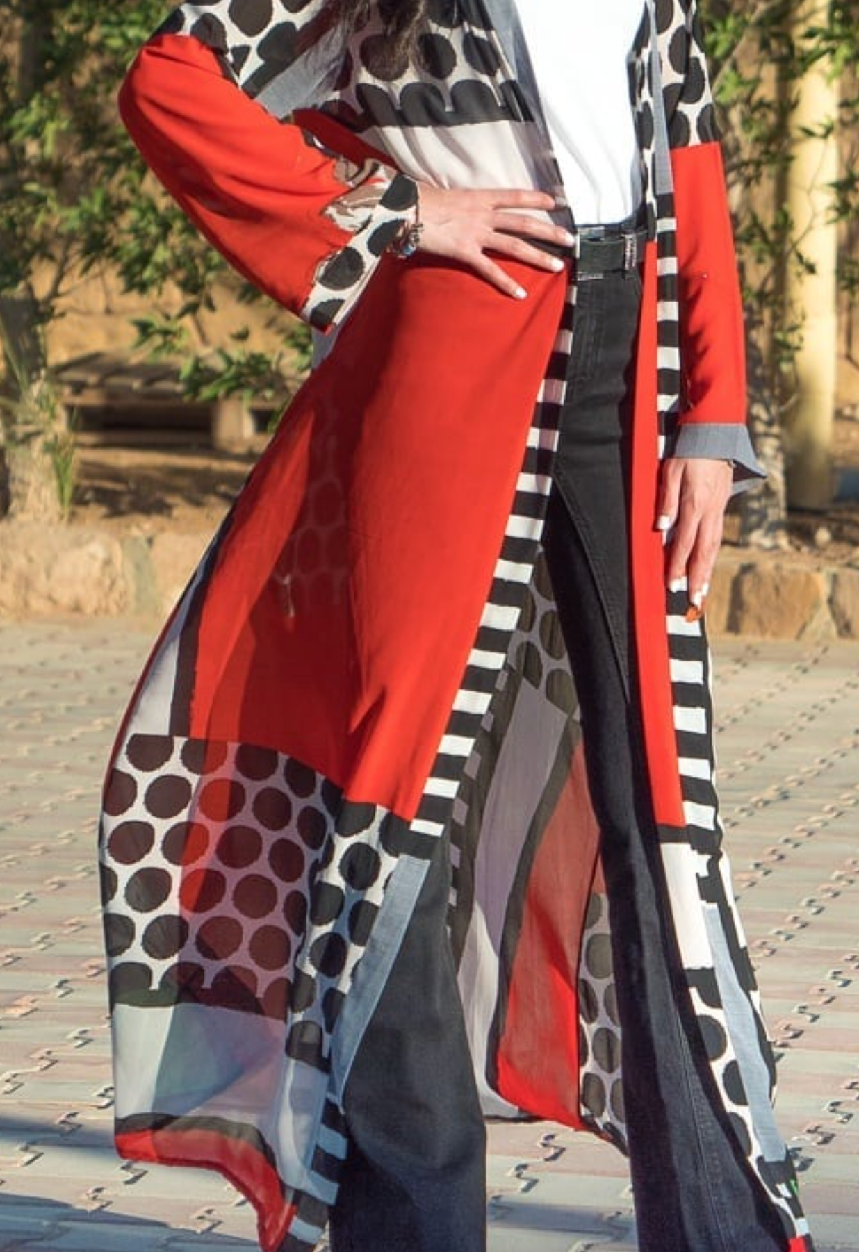 Red Patched Kimono