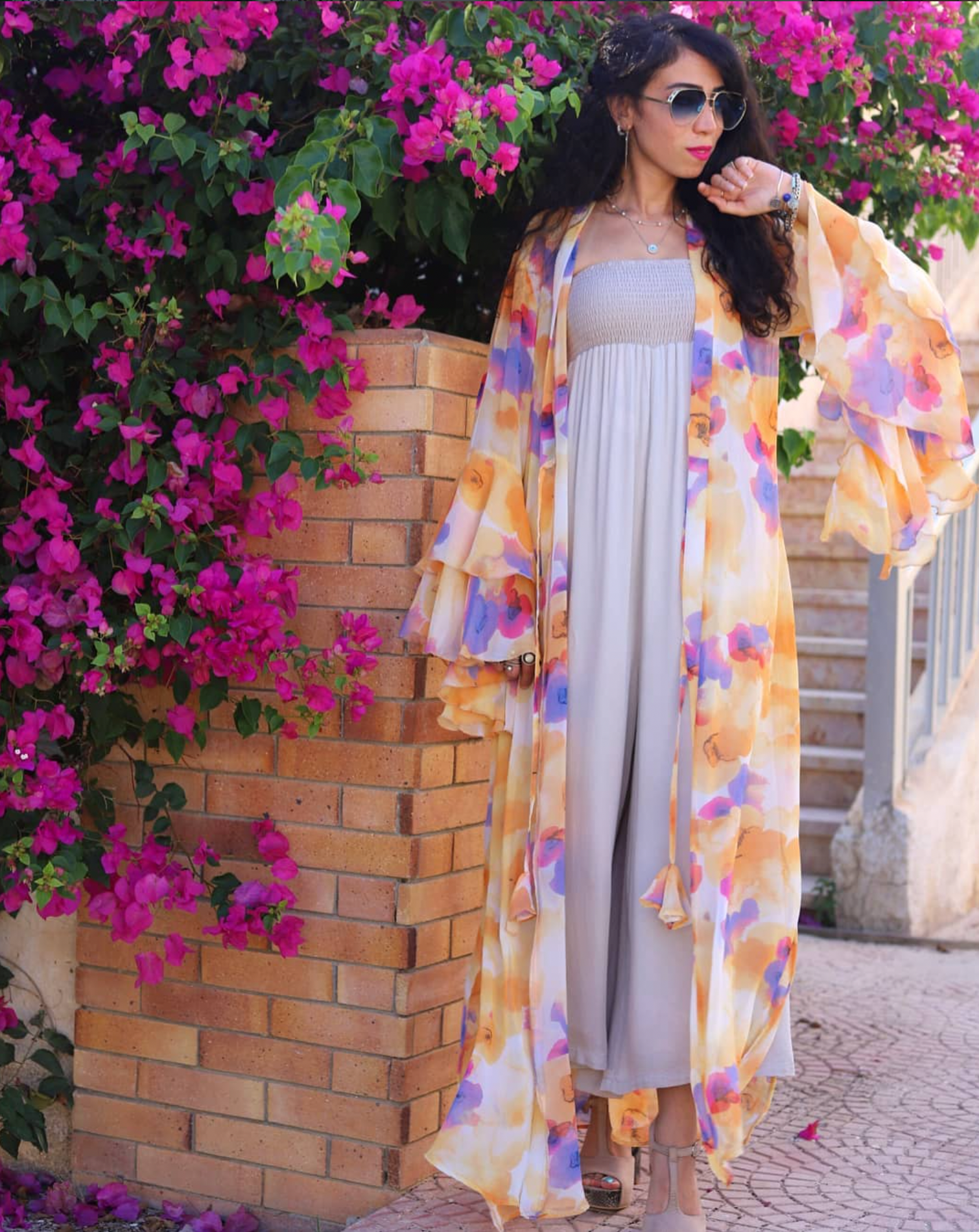 Yellow Ruffled Kimono