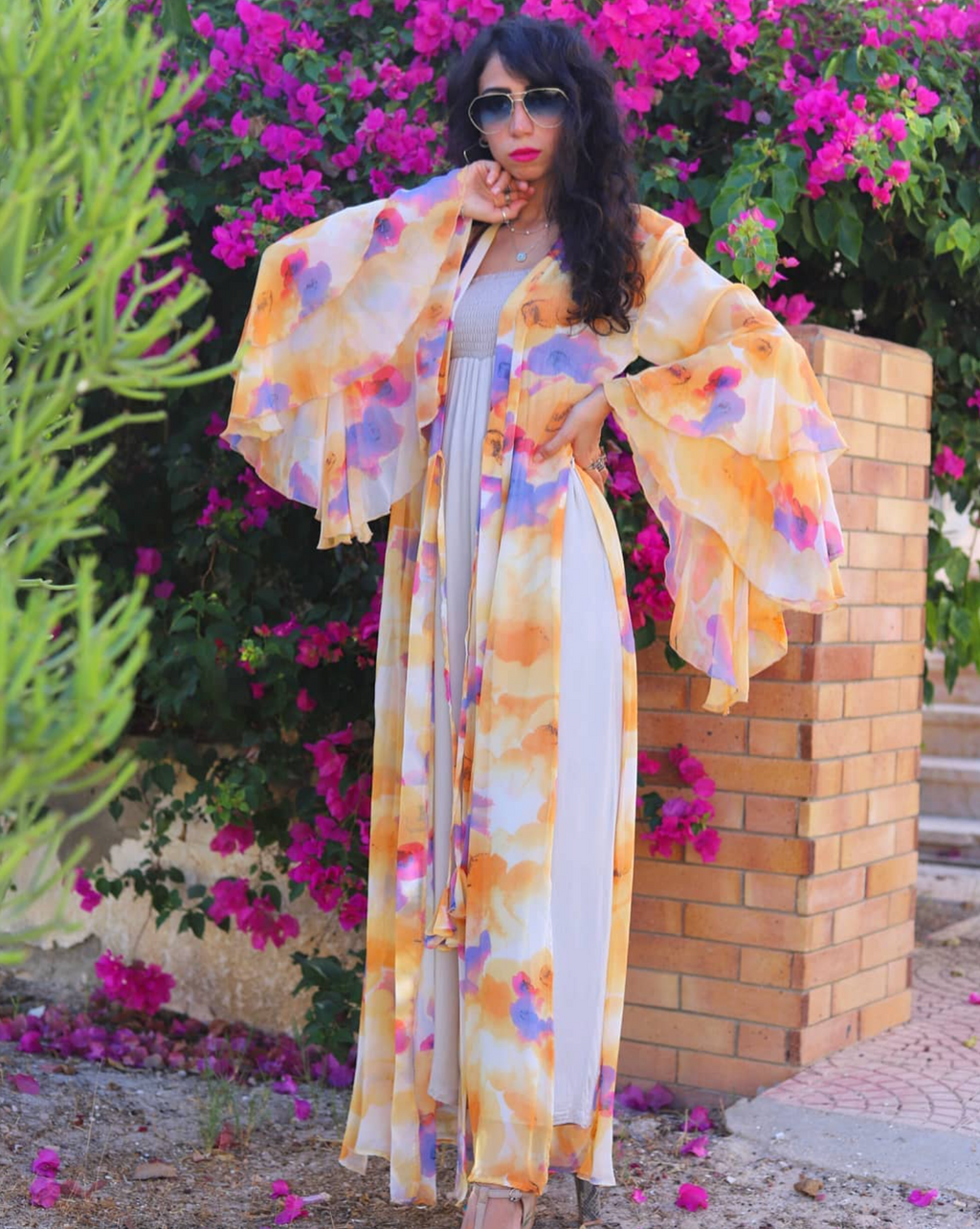 Yellow Ruffled Kimono