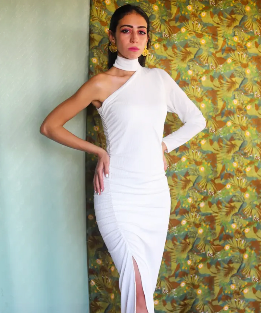 White Slit Dress
