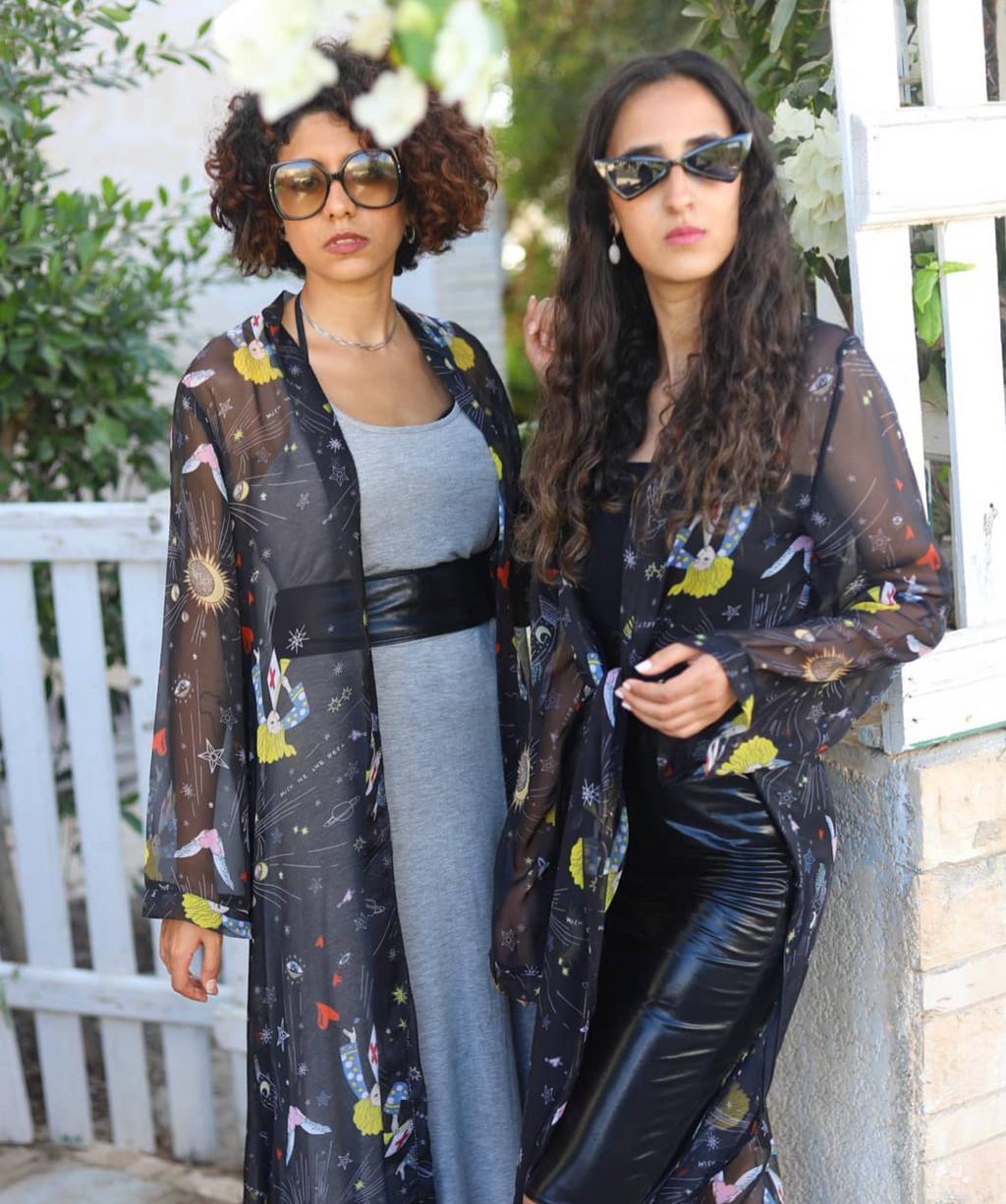 Black See-Through Kimono